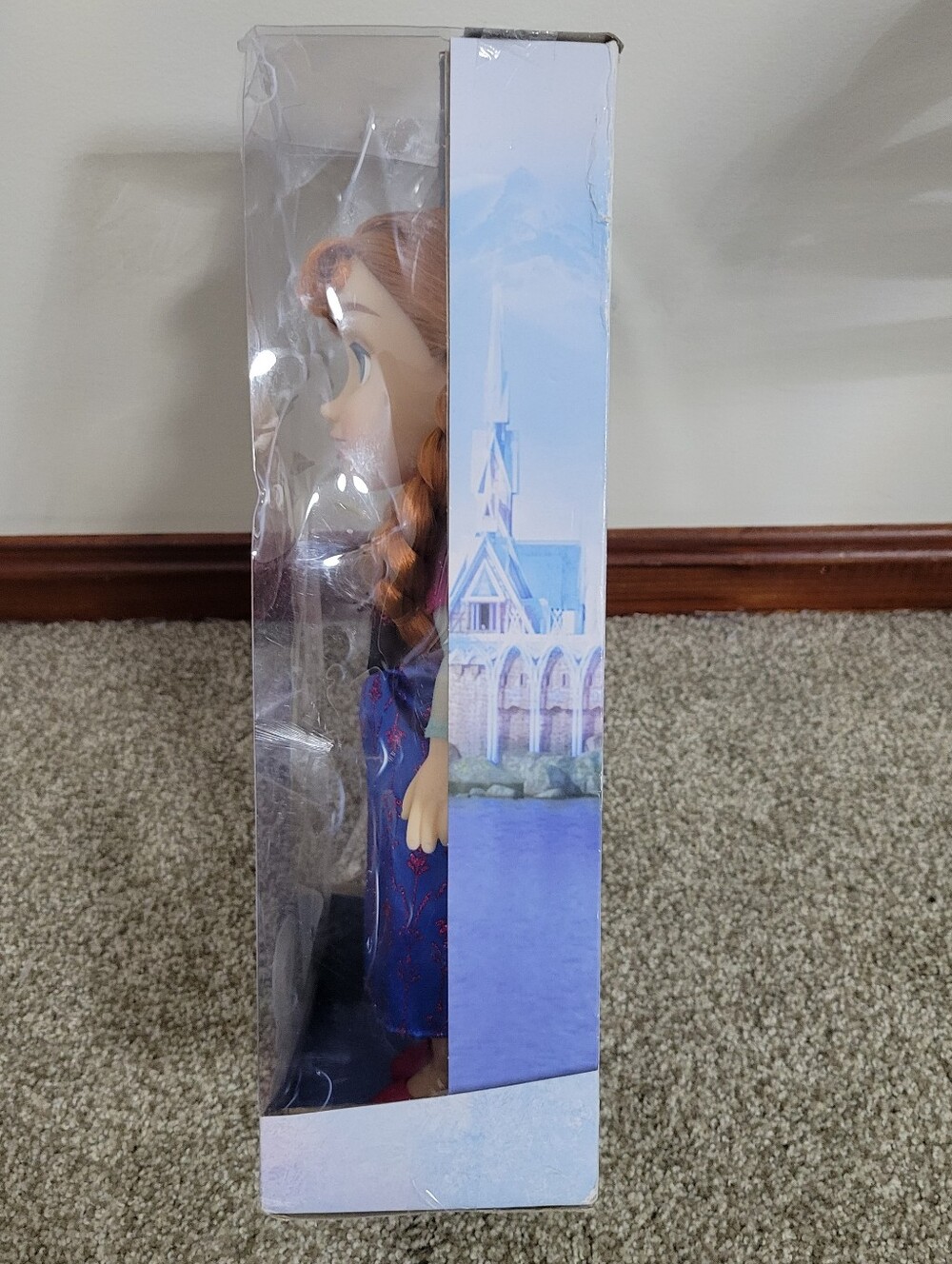 New Disney Frozen Anna Fashion Doll in Pink Cape & Blue Dress - Picture 5 of 8